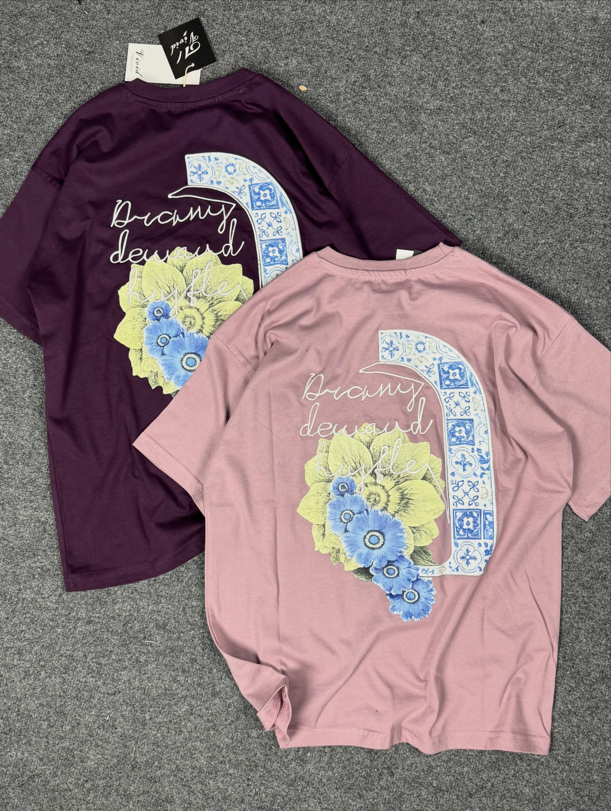 Azure Bloom oversized T-shirts