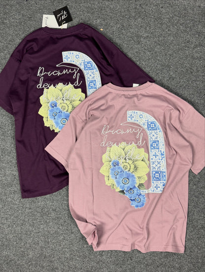 Azure Bloom oversized T-shirts