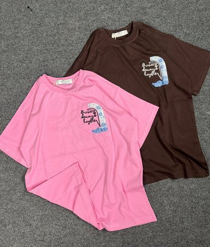 Azure Bloom oversized T-shirts