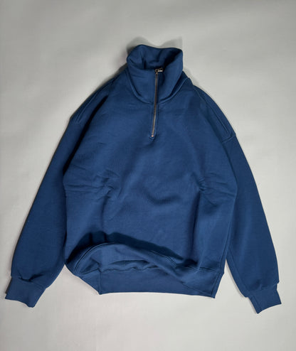Oversized Sweat Shirts Col Zippe