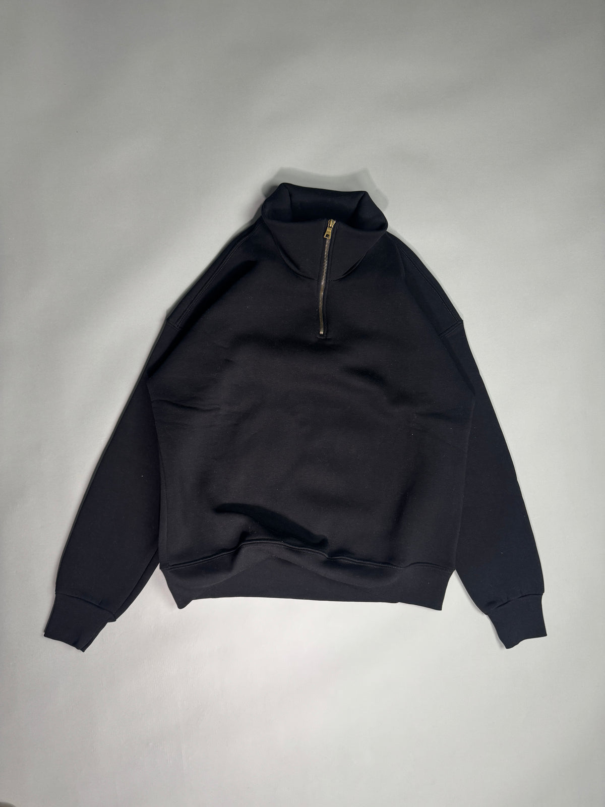 Oversized Sweat Shirts Col Zippe