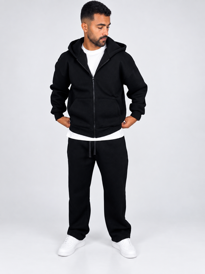 Vivid Oversized Zip-Up Ensemble